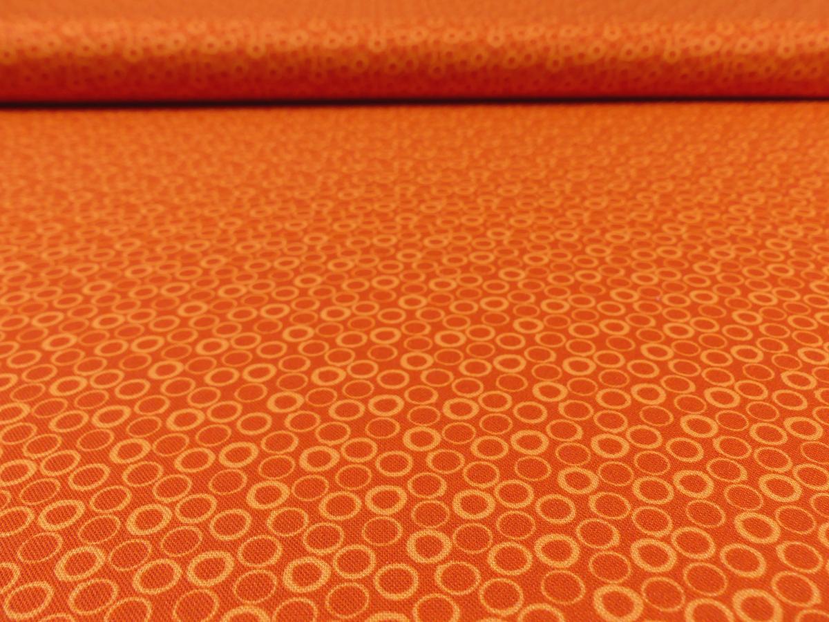 Frogtastic Patchworkstoff von Benartex Ton in Ton orange terra